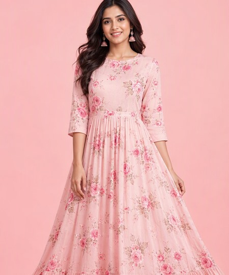 The Embroidered Chiffon Frock